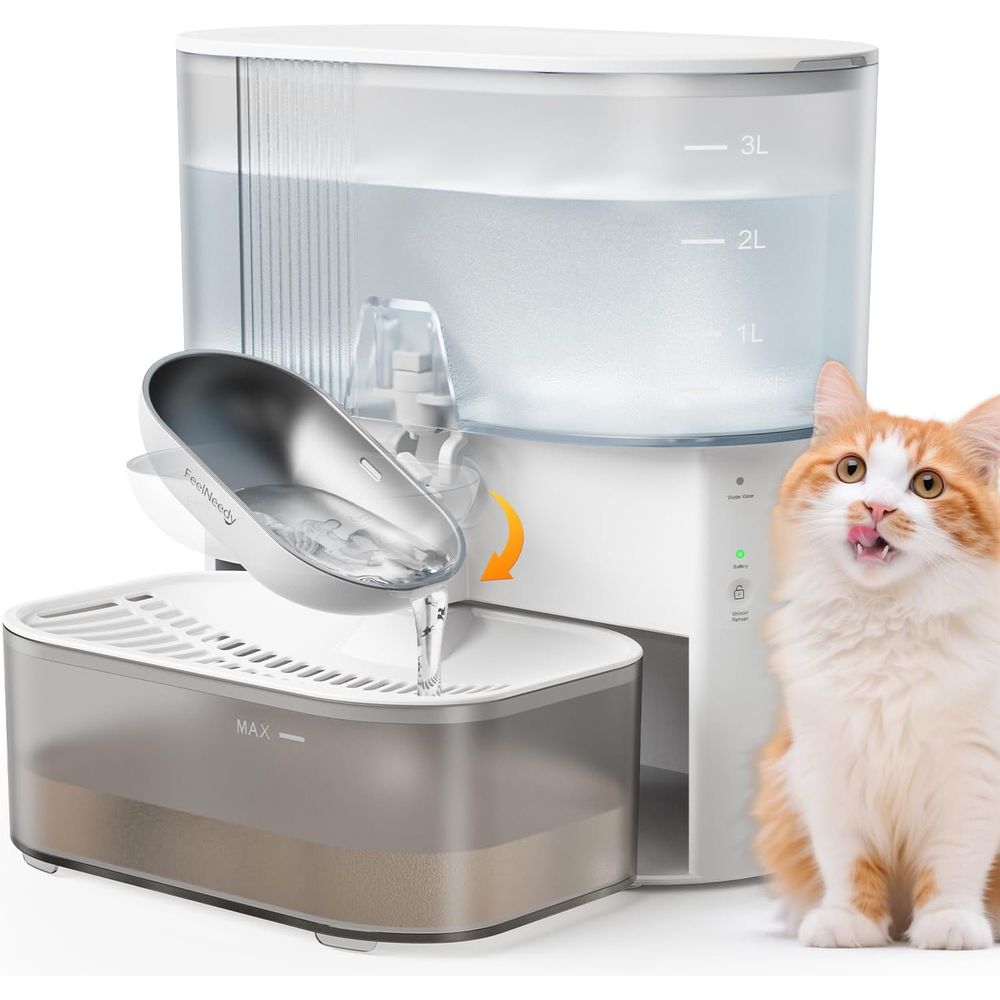 Pet Water Fountain - Stainless Steel Pet Water Fountain, 3.5L
