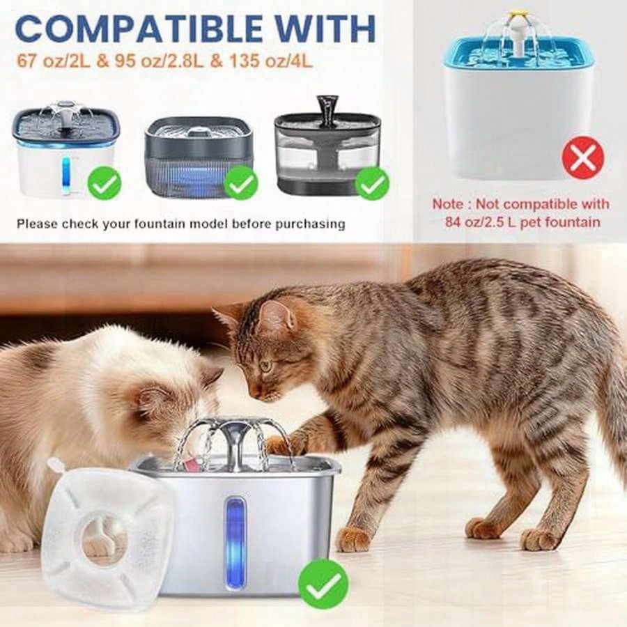 Pet Water Fountain - 16 Pack Cat Water Fountain Replacement