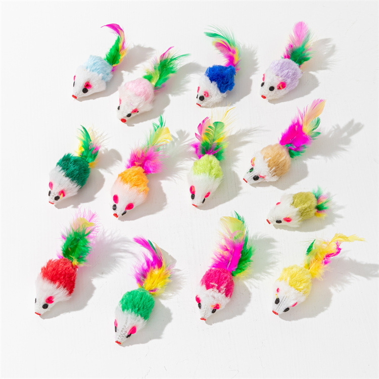 Catnip Toys - 10 Pcs Soft Fleece False Mouse