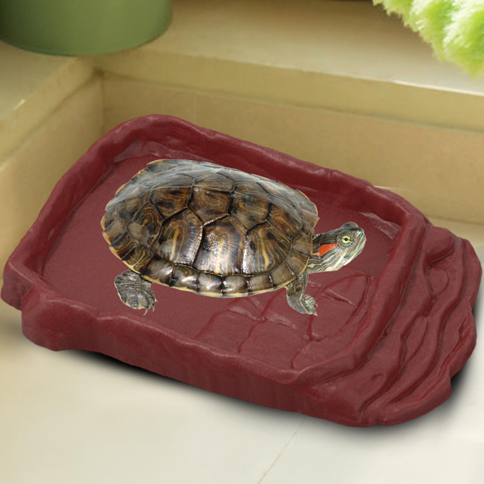 Pet Supplies Is Food - Turtle Water Dish With Anti-Slip Imitation