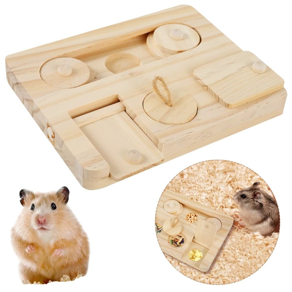 Pet Supplies Is Food - New Wooden Hamsters Foraging Toy Interactive