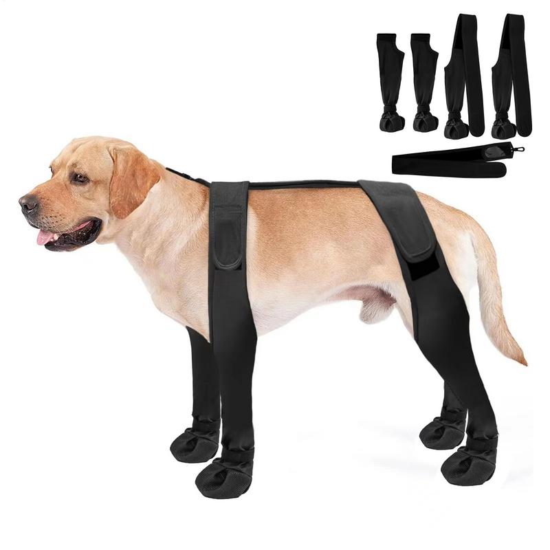 Dog Booties Paw Protector - Dog Suspender Boots Waterproof Paw Protectors