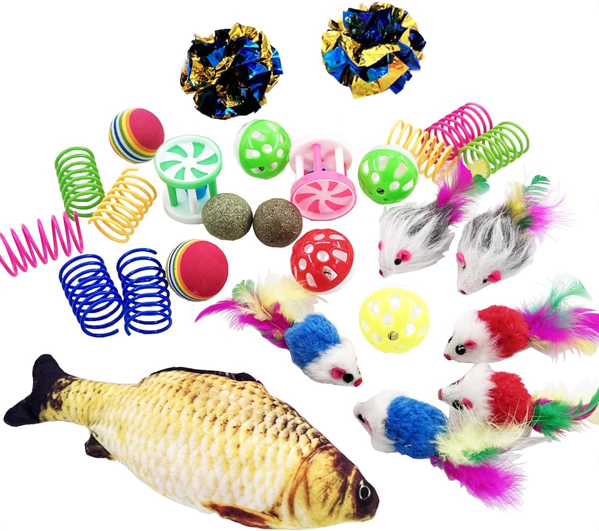 Catnip Toys - 27Pcs Cat Toy Combo Set, Catnip