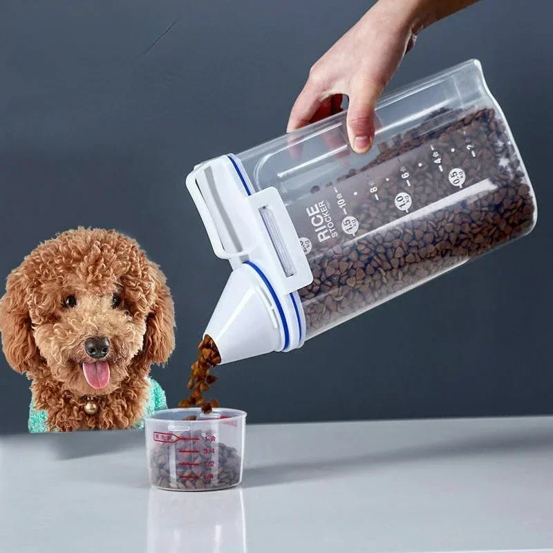 Pet Supplies In Store - 1.5kg/2kg Measuring Cup Food Store Container