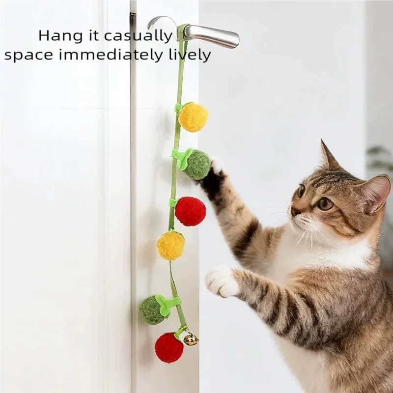 Catnip Toys - Cat Teaser Wand String Tomato Bell