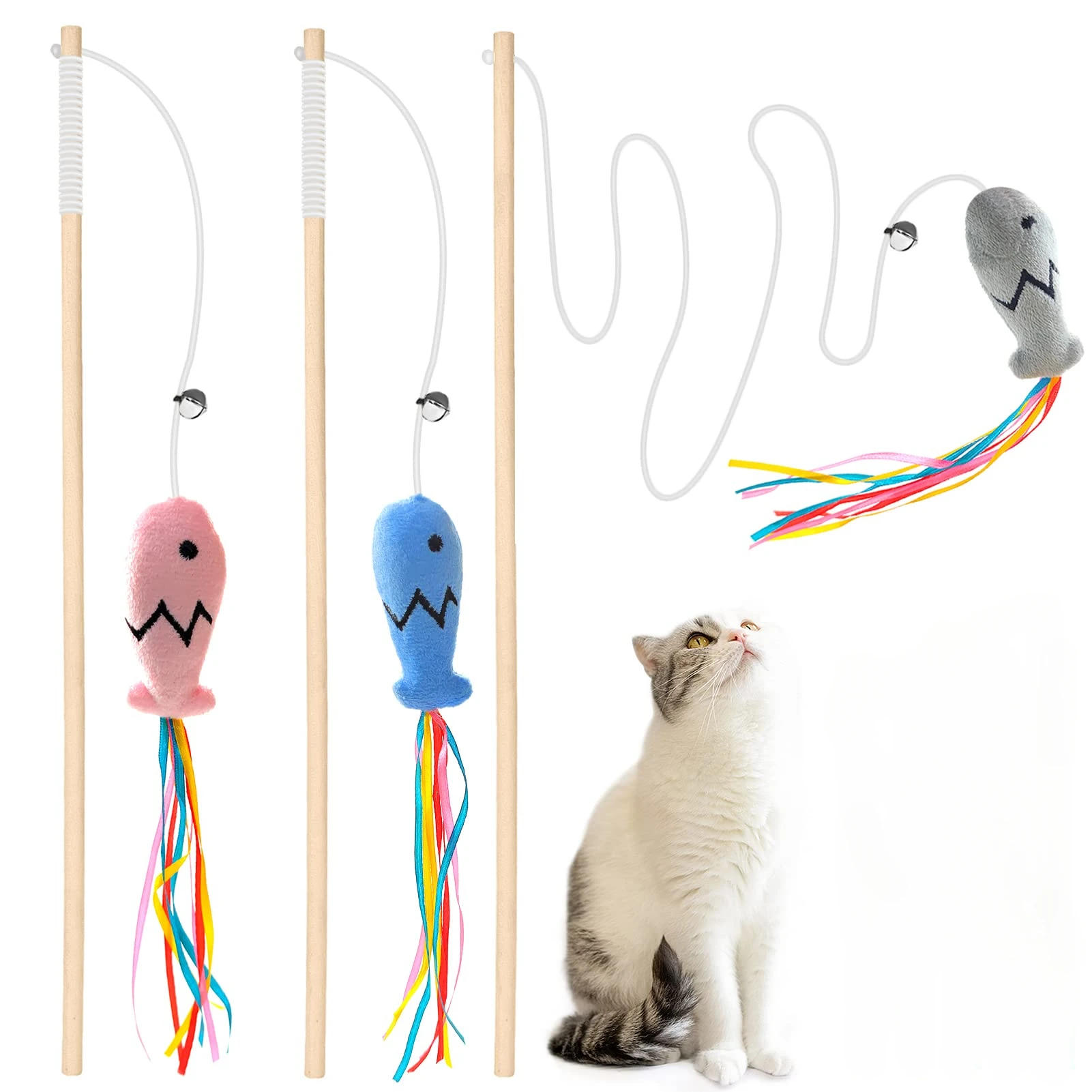 Fashion Cat Wand Toy, Natural  - Catnip Toys บทวิจารณ์และราคา