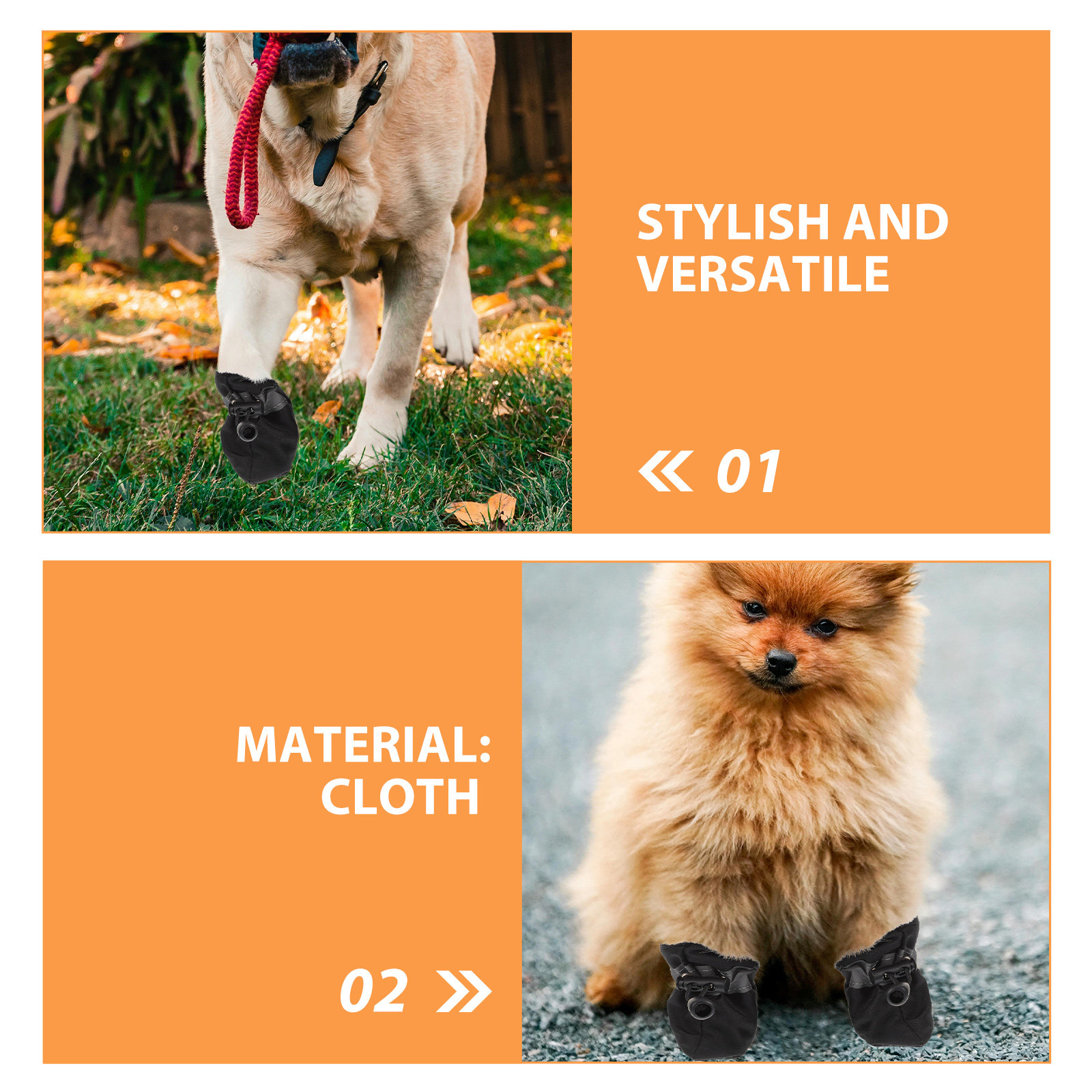 4Pcs Waterproof Dog Booties Ad - Dog Booties Paw Protector บทวิจารณ์และราคา