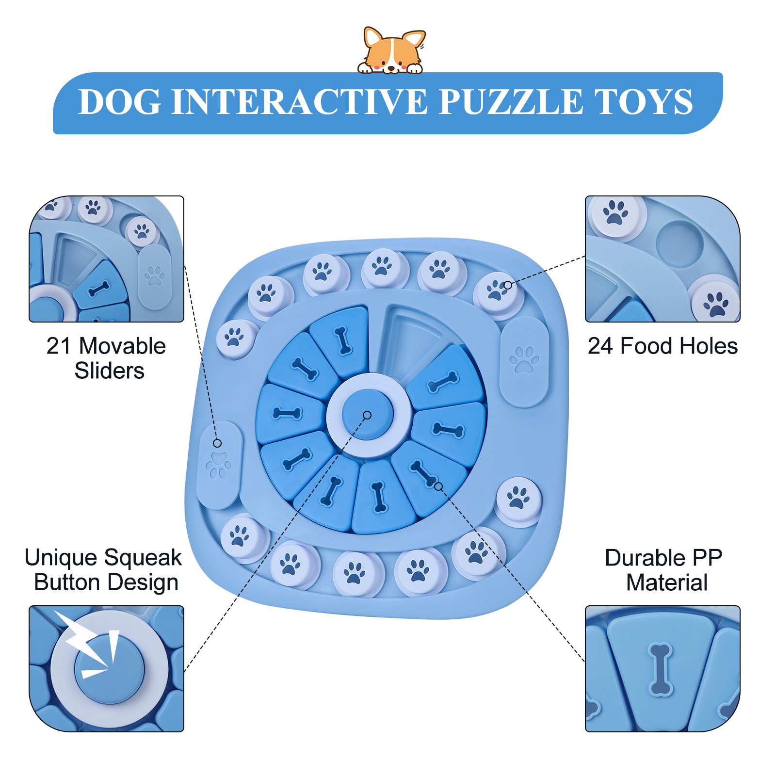 Dog Puzzle Toys Interactive Tr - Dog Treat Puzzle Toy บทวิจารณ์และราคา