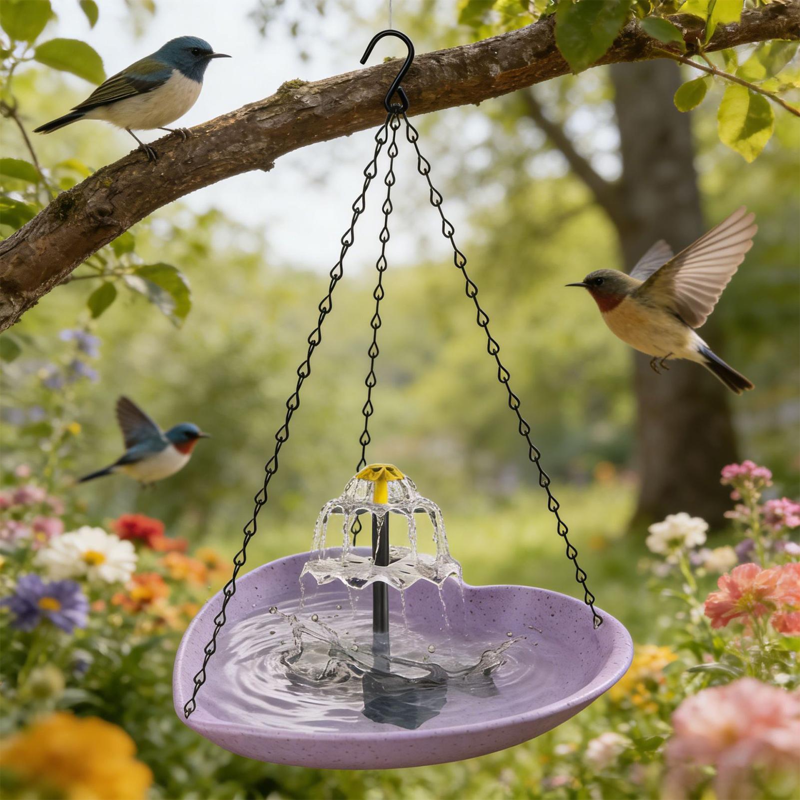 Birdbaths For Outdoors Solar P - Pet Water Fountain บทวิจารณ์และราคา