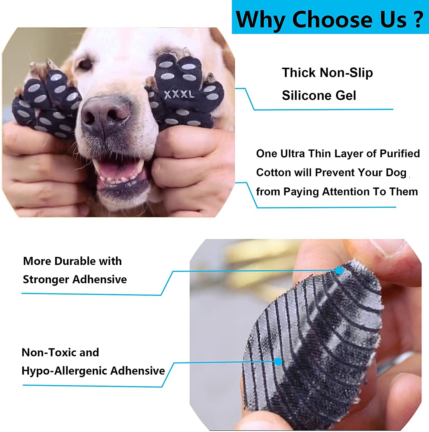24PCS Dog Paw Protector Anti-S - Dog Booties Paw Protector บทวิจารณ์และราคา