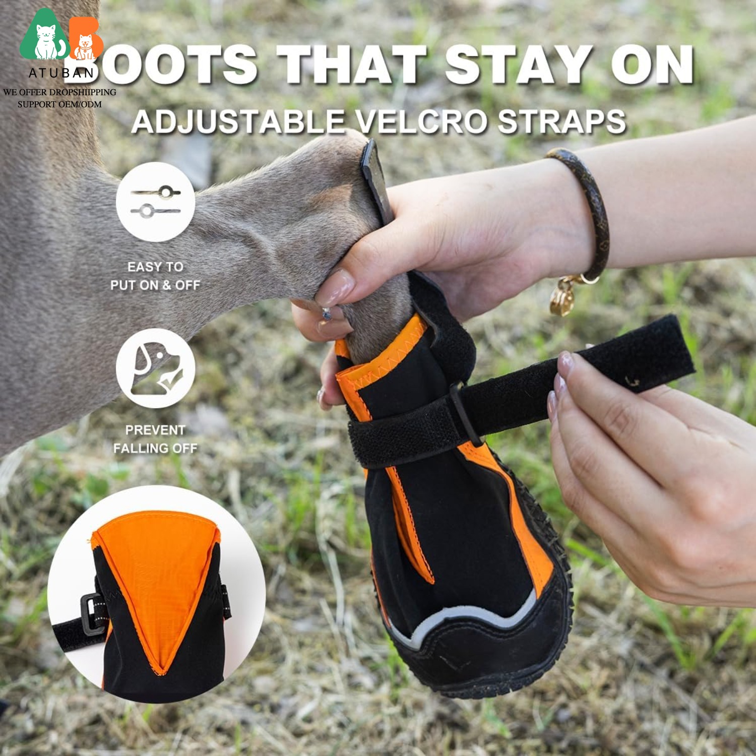 ATUBAN Dog Shoes for Dogs,Wate - Dog Booties Paw Protector บทวิจารณ์และราคา