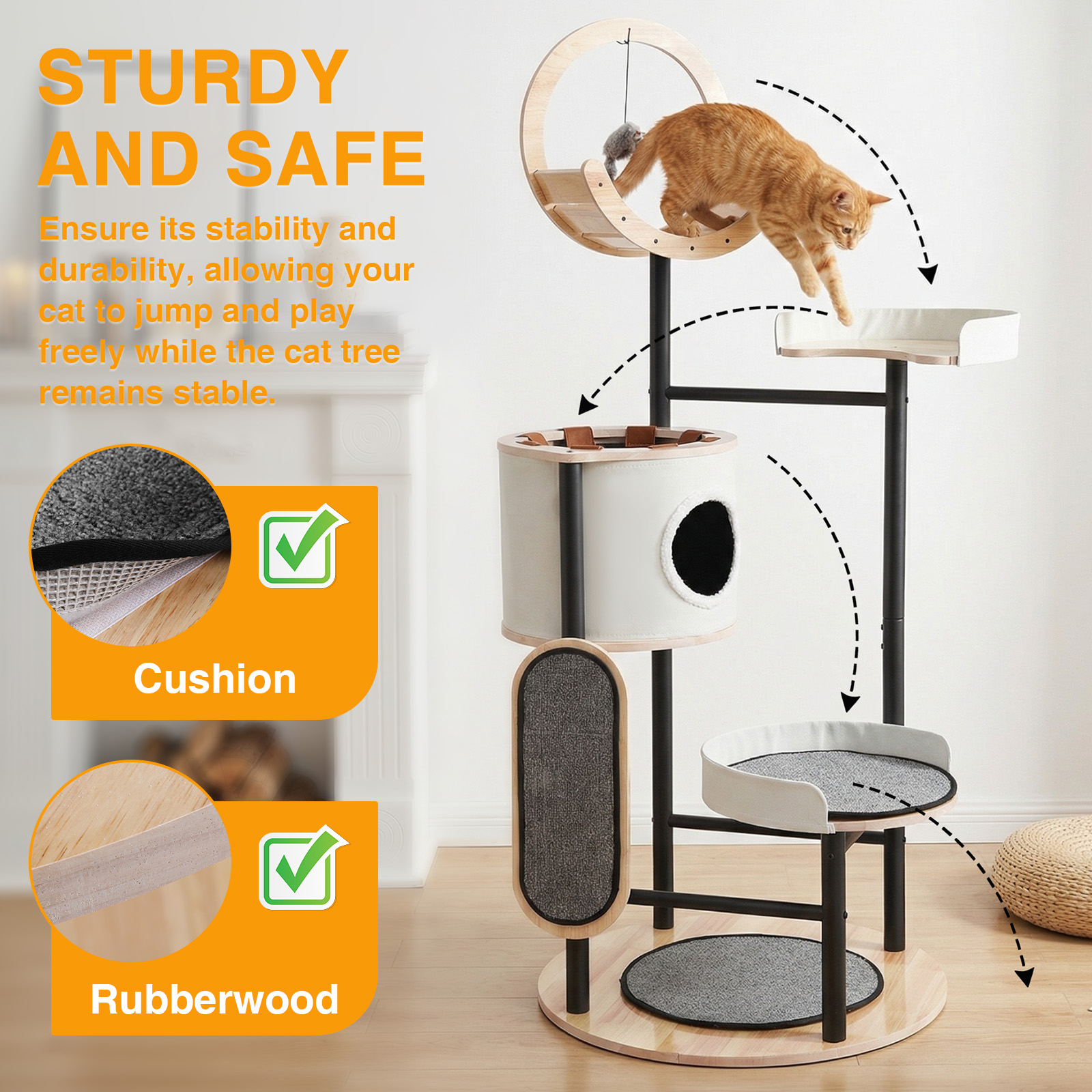 66-Inch Cat Tree with Scratchi - Pet X Supplies & Tack บทวิจารณ์และราคา
