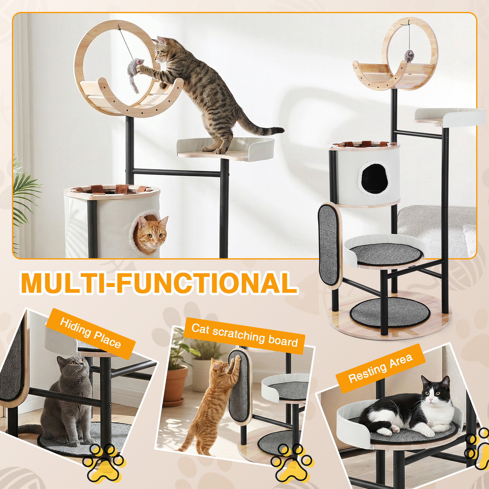 66-Inch Cat Tree with Scratchi - Pet X Supplies & Tack บทวิจารณ์และราคา