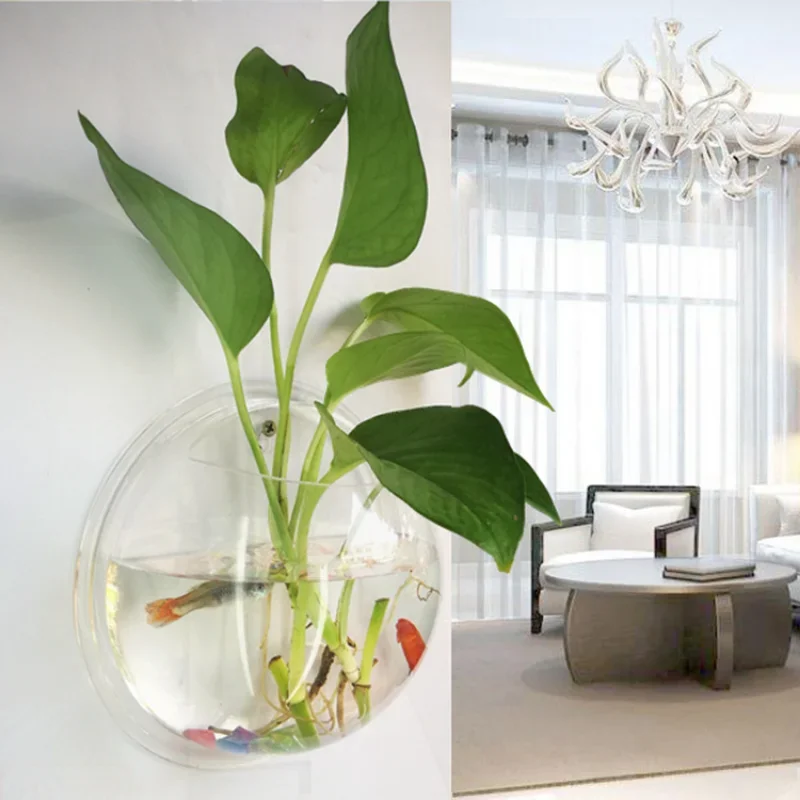 Acrylic Fish Bowl Wall Hanging - Pet Supplies Fish บทวิจารณ์และราคา