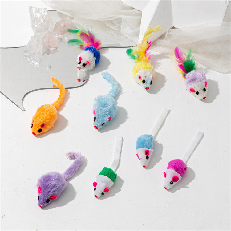 10 Pcs Soft Fleece False Mouse - Catnip Toys บทวิจารณ์และราคา