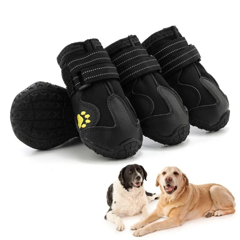 4Pcs Waterproof Dog Shoes Anti - Dog Booties Paw Protector บทวิจารณ์และราคา