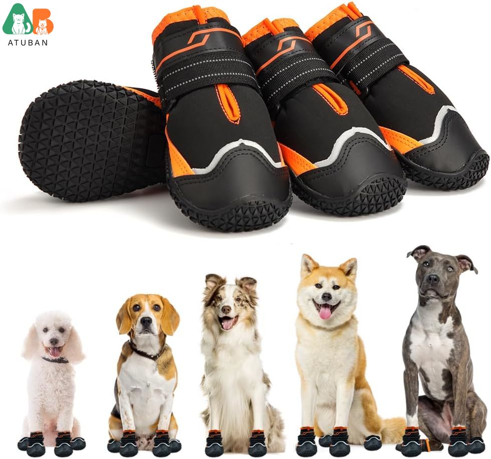 ATUBAN Dog Shoes for Dogs Anti - Dog Booties Paw Protector บทวิจารณ์และราคา