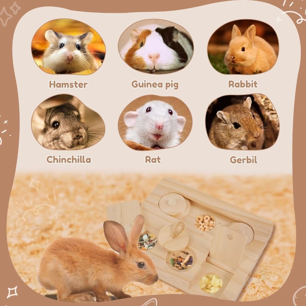 New Wooden Hamsters Foraging T - Pet Supplies Is Food บทวิจารณ์และราคา