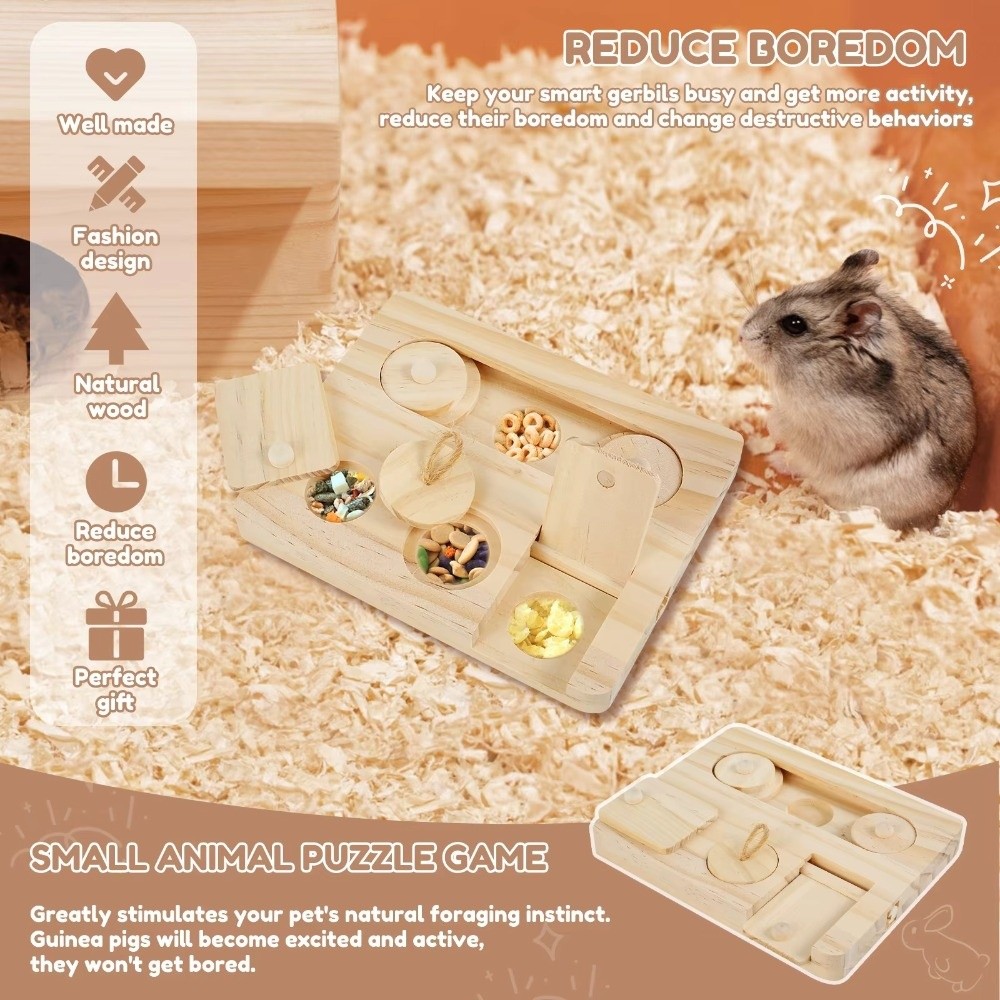 New Wooden Hamsters Foraging T - Pet Supplies Is Food บทวิจารณ์และราคา
