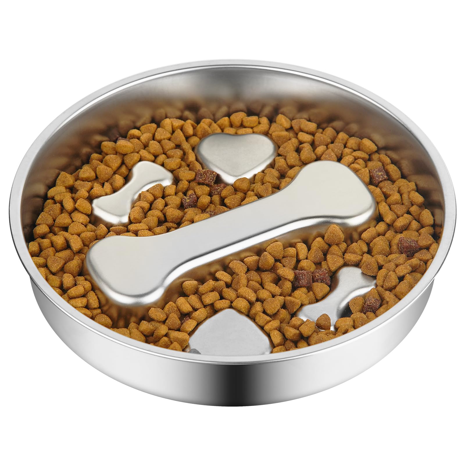 Slow Feeder Dog Bowl, Metal No - Dog Treat Puzzle Toy บทวิจารณ์และราคา