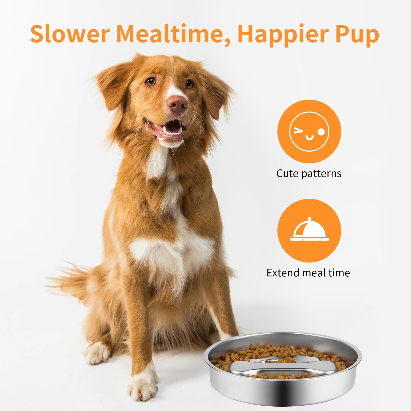 Slow Feeder Dog Bowl, Metal No - Dog Treat Puzzle Toy บทวิจารณ์และราคา