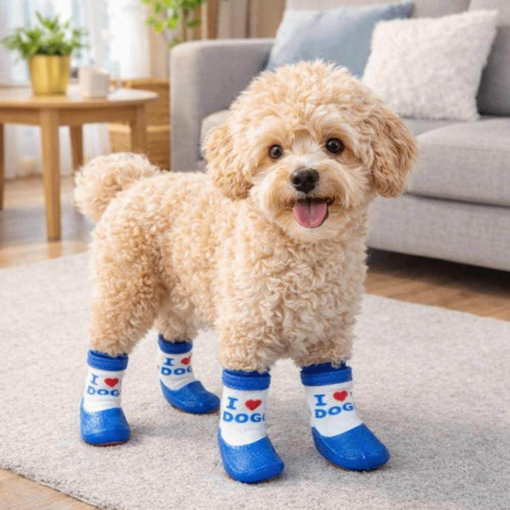 4 pieces/set Waterproof Pet So - Dog Booties Paw Protector บทวิจารณ์และราคา