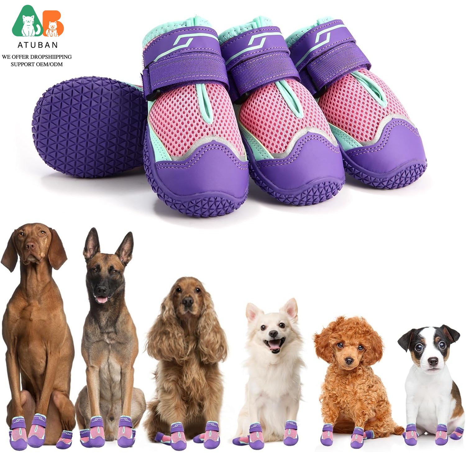 ATUBAN Dog Shoes for Hot Pavem - Dog Booties Paw Protector บทวิจารณ์และราคา