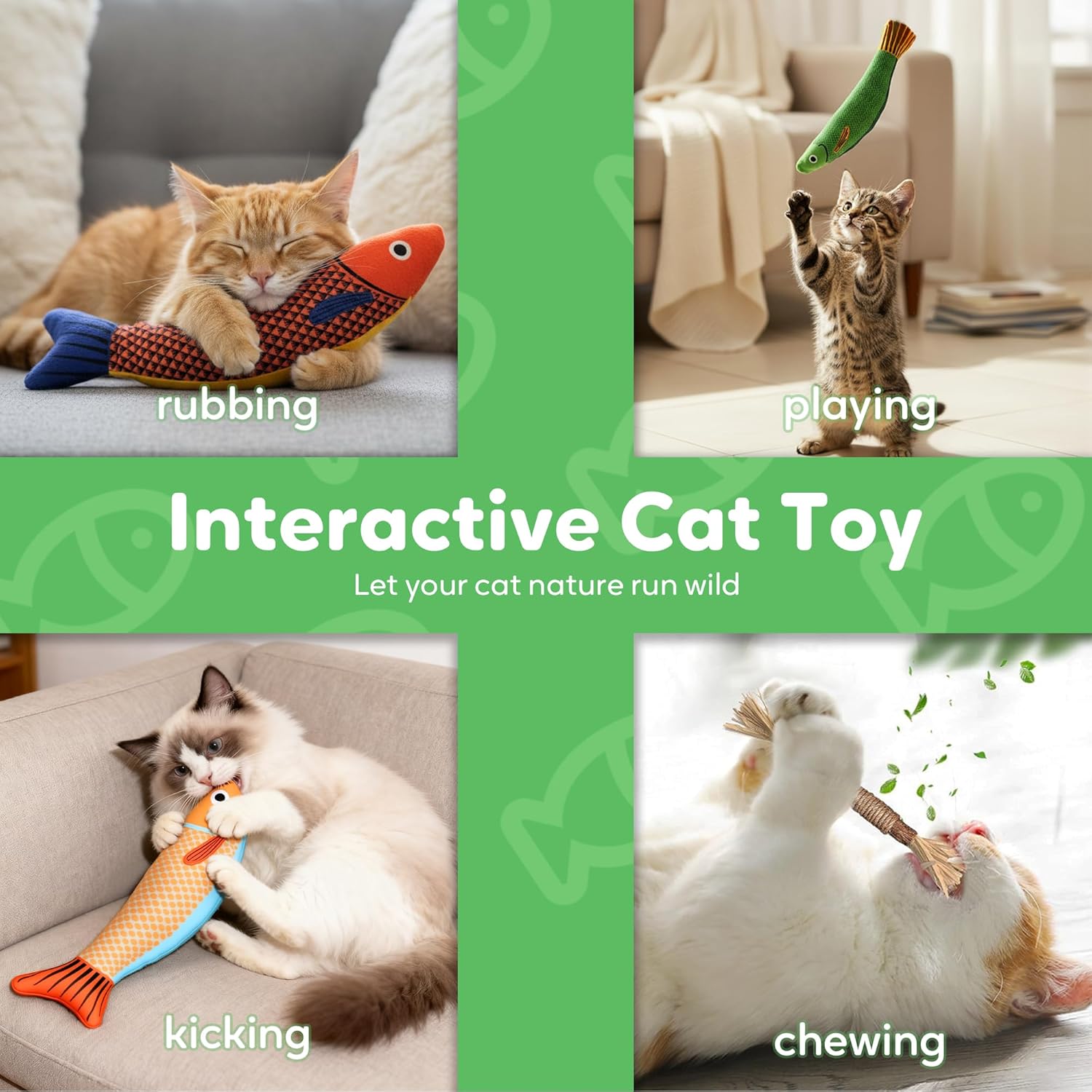 Saury Fish Catnip Toys, Soft C - Catnip Toys บทวิจารณ์และราคา
