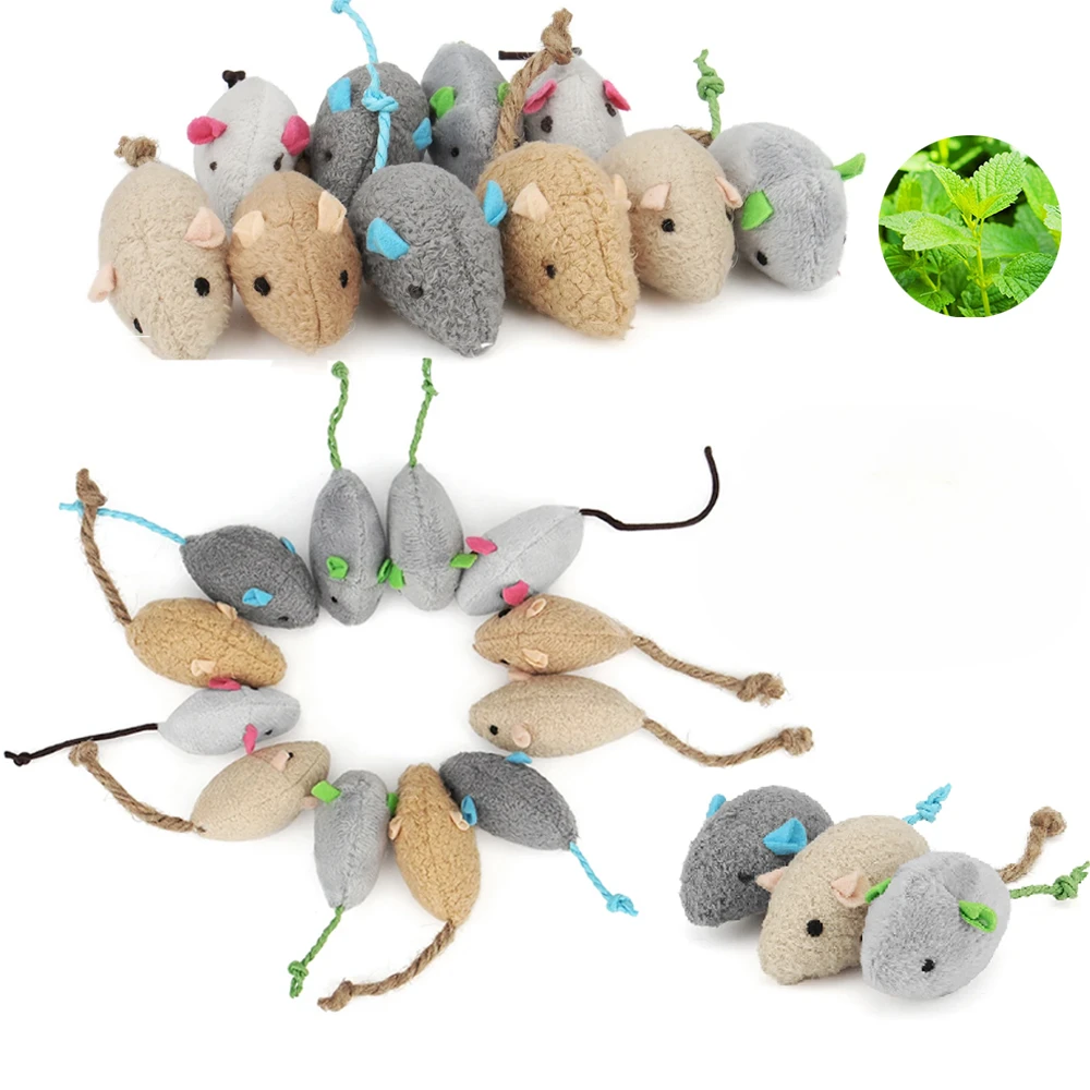 3/24Pcs Rattle Cat Mouse Toys  - Catnip Toys บทวิจารณ์และราคา