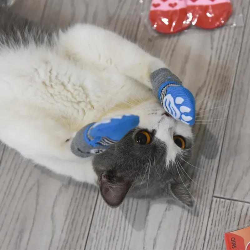 4Pcs Winter Pet Dog Socks Anti - Dog Booties Paw Protector บทวิจารณ์และราคา