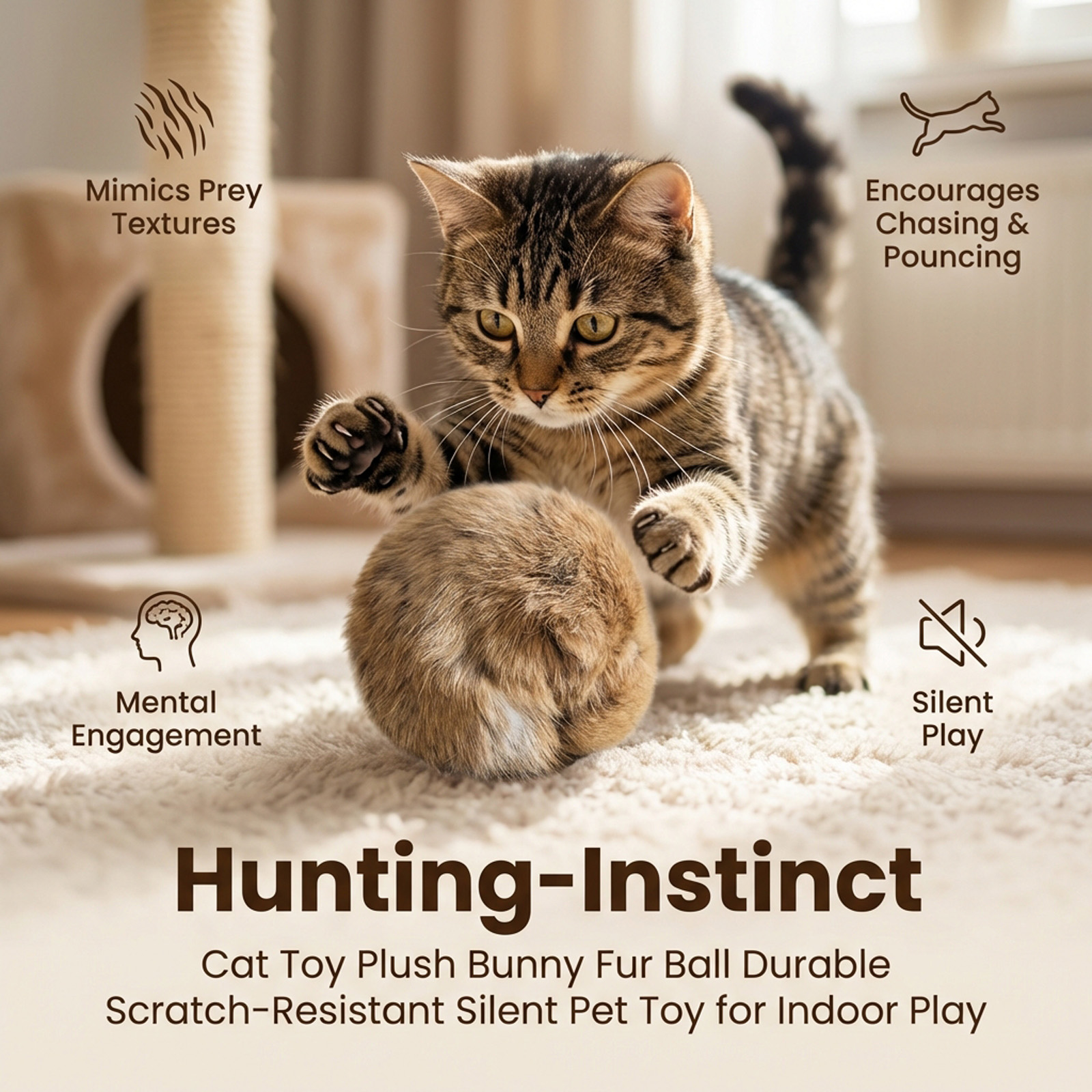 1/2/3/6pcs Rabbit Fur Ball Int - Catnip Toys บทวิจารณ์และราคา