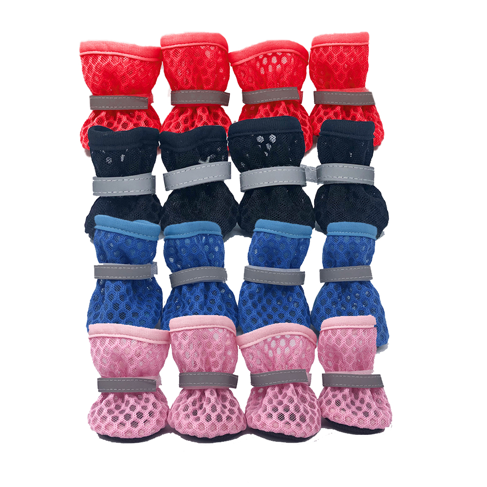 4pcs/set Summer Breathable Dog - Dog Booties Paw Protector บทวิจารณ์และราคา