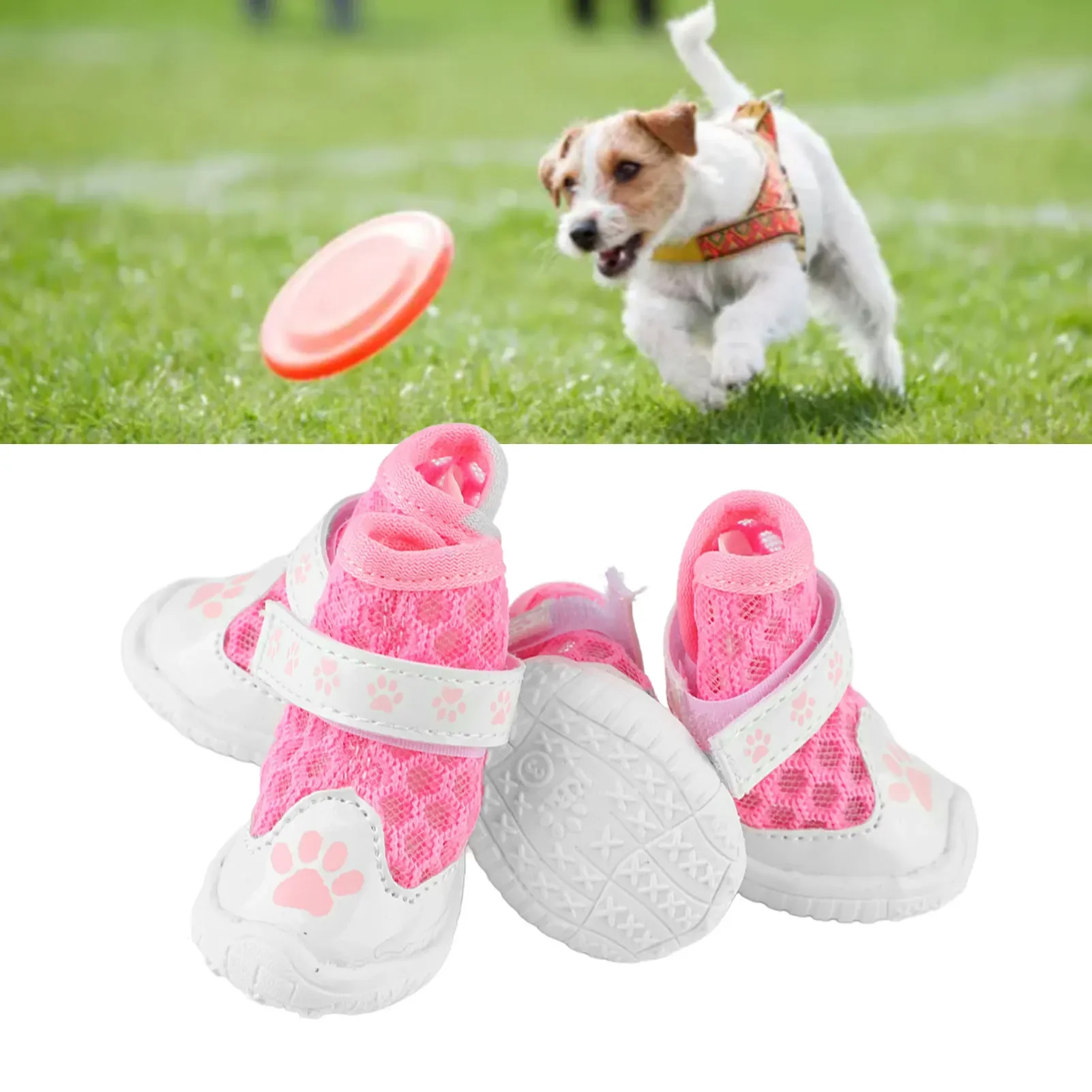 4pcs Dog Booties Spring Summer - Dog Booties Paw Protector บทวิจารณ์และราคา