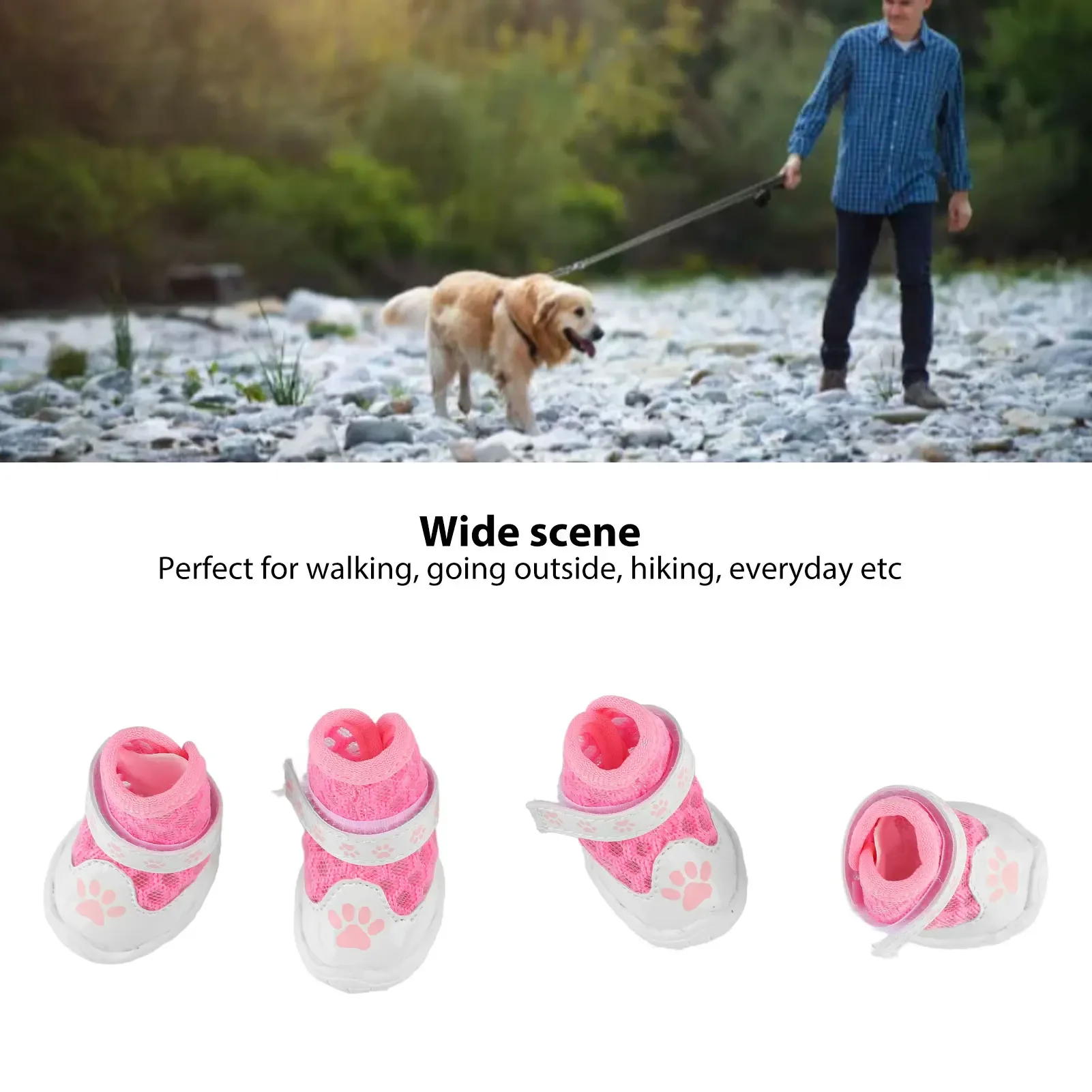 4pcs Dog Booties Spring Summer - Dog Booties Paw Protector บทวิจารณ์และราคา