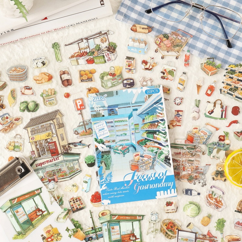 20-Sheet Die-Cut Stickers with - Pet Supplies Is Food บทวิจารณ์และราคา