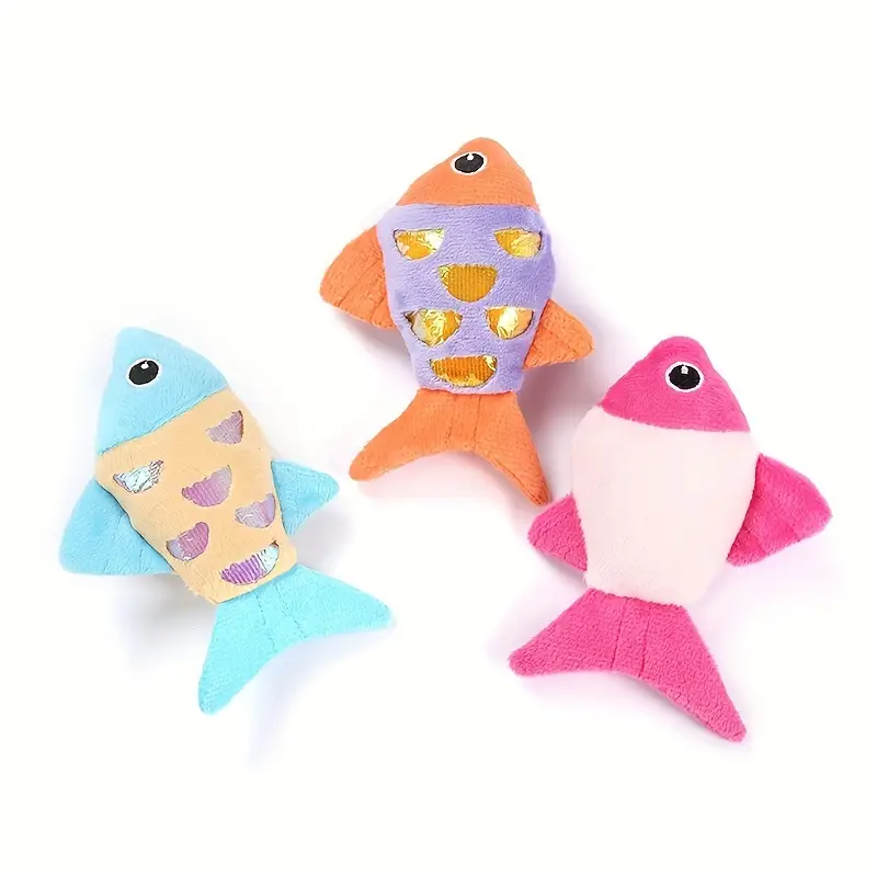 Colorful Pet Cat Toys Fish Cri - Catnip Toys บทวิจารณ์และราคา