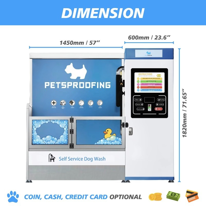 Automatic Coin Operated Stainl - Pet Supplies Wash Station บทวิจารณ์และราคา