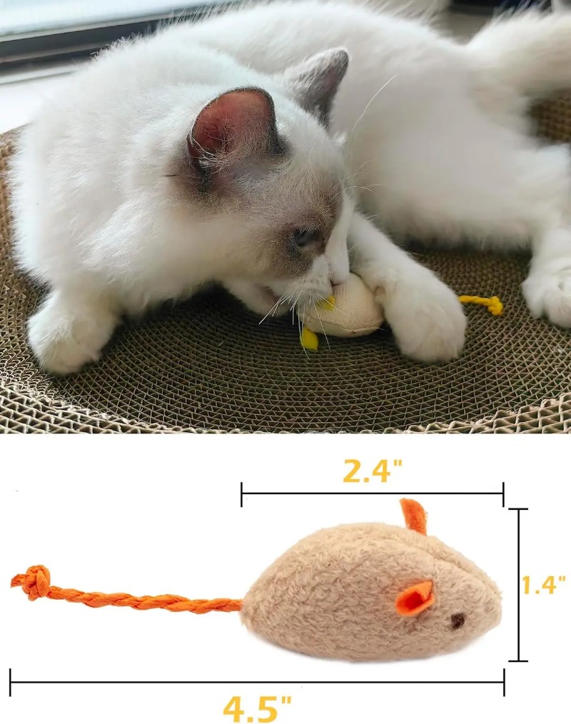 3/200pcs Rattle Cat Mouse Toys - Catnip Toys บทวิจารณ์และราคา