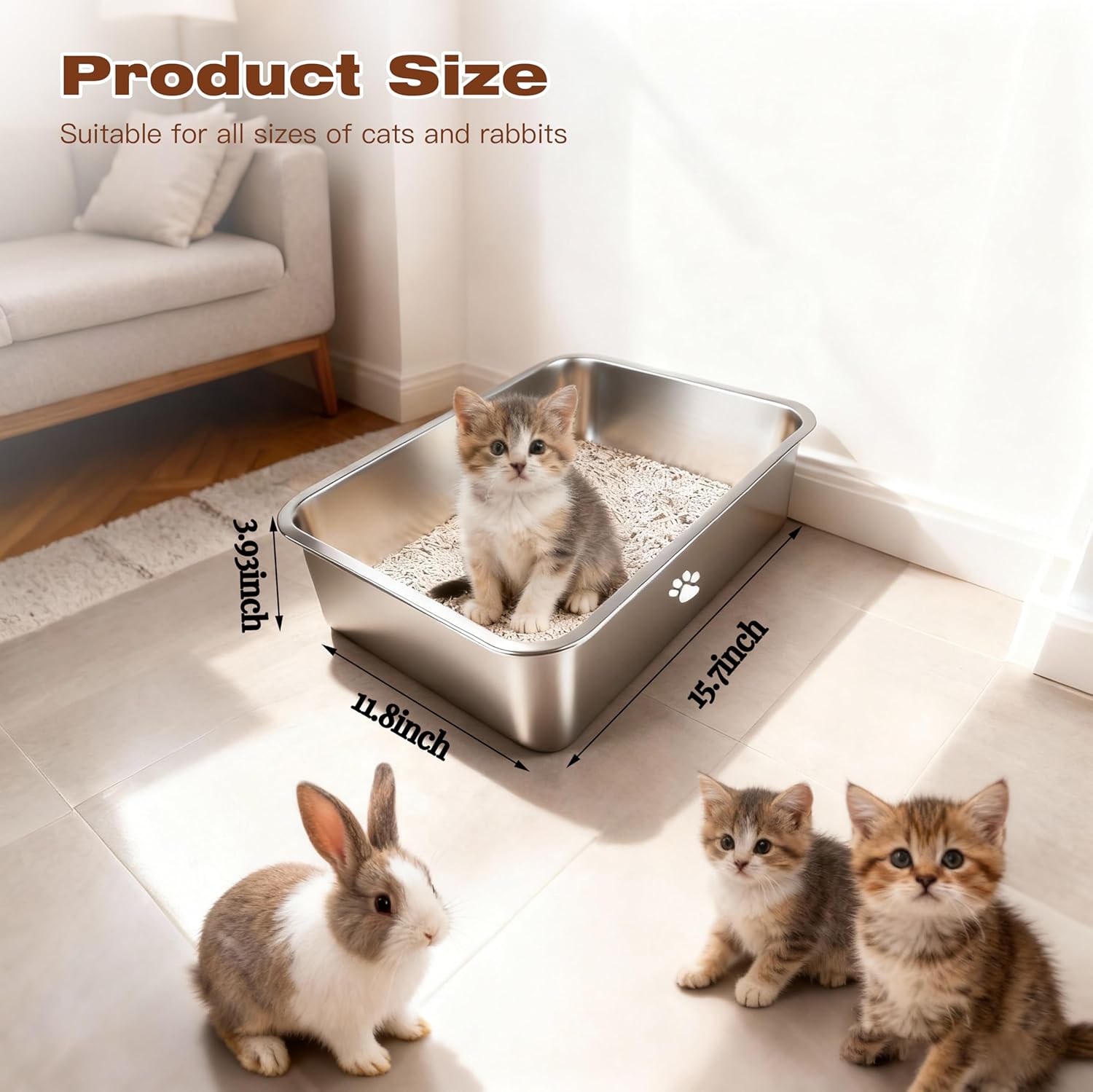 Stainless Steel Cat Litter Box - Pet X Supplies & Tack บทวิจารณ์และราคา