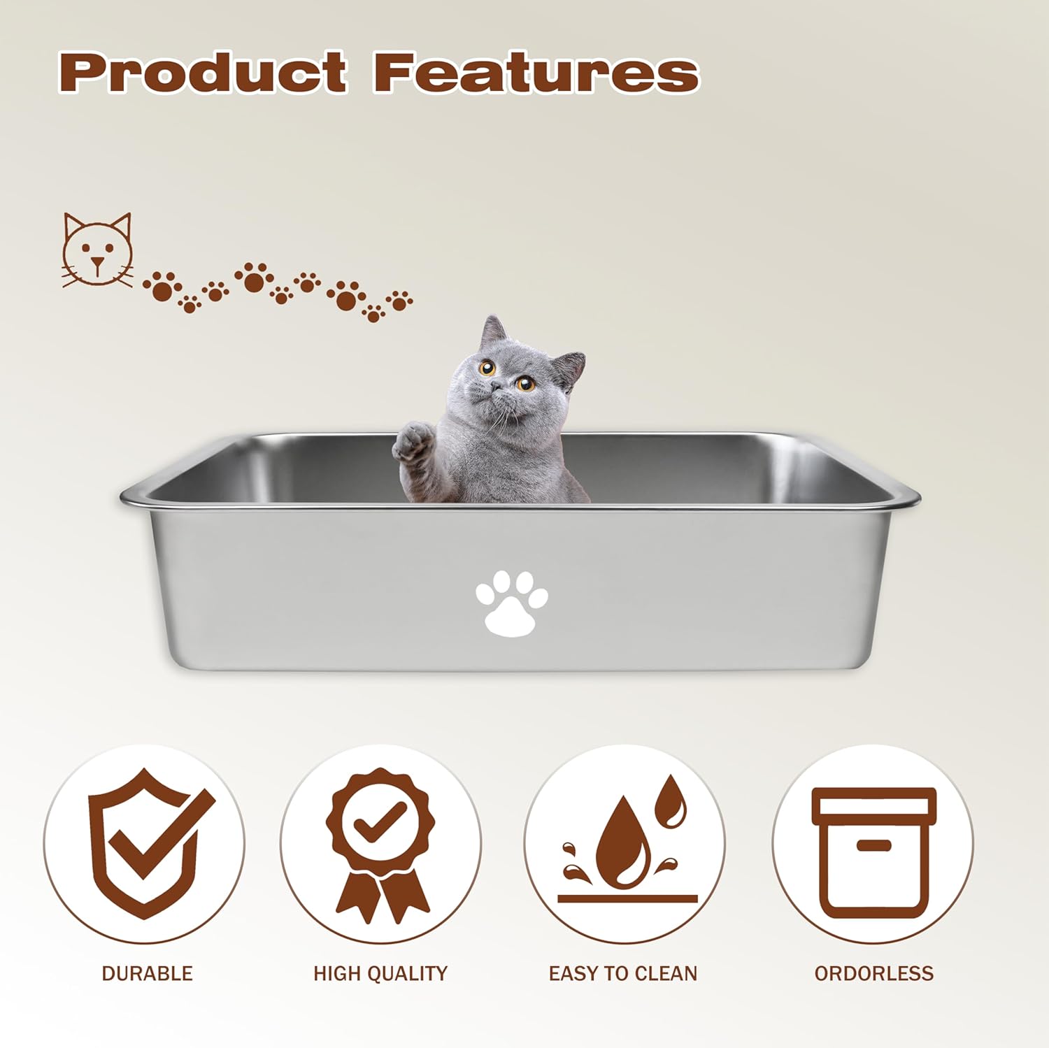 Stainless Steel Cat Litter Box - Pet X Supplies & Tack บทวิจารณ์และราคา